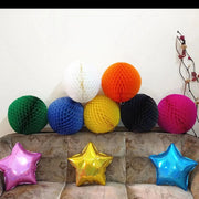 Singal colour 16 inches large paper honeycomb ball